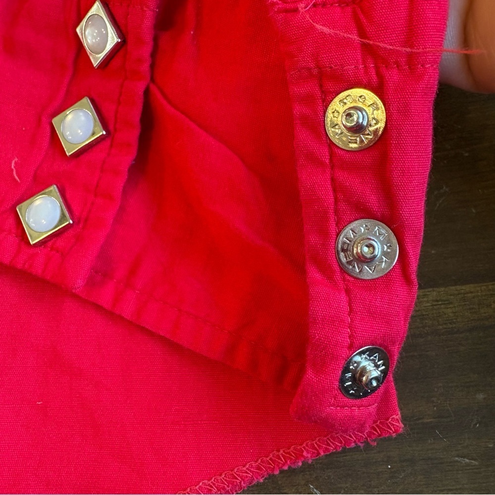 Vintage kids western snap button down shirt Made in Japan Red - Picture 2 of 6